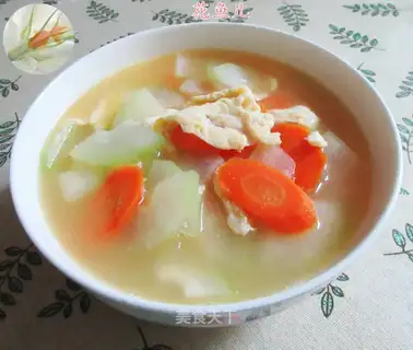 Carrot egg plaque soup