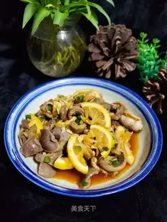 Sour lemon duck kidney