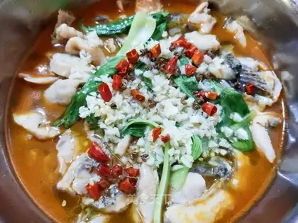 Boiled fish
