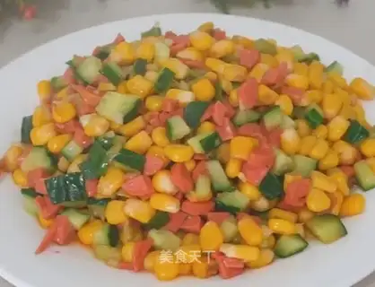 Corn ham and cucumber