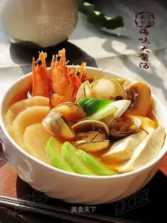 Korean seafood miso soup