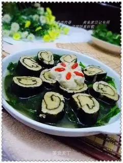 Plum Blossom Seaweed Chicken Roll