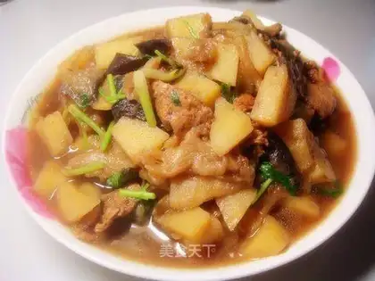 Roasted eggplant with potatoes