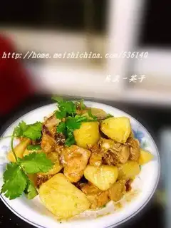 Curried potato chicken