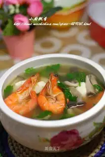 Fresh shrimp, tofu, mushroom and mushroom casserole