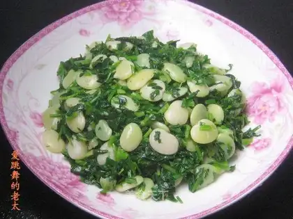 Shepherd's purse salad with lentils