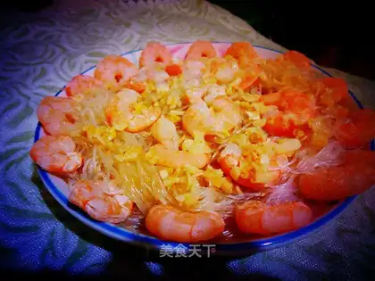 Steamed shrimp with vermicelli