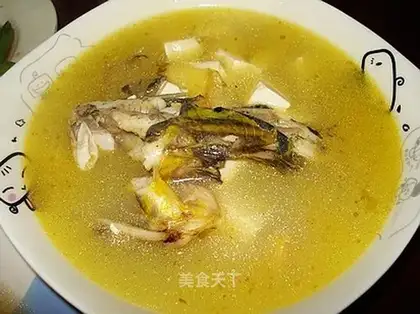 Angs-sickle fish and tofu soup