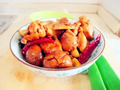 Roasted chicken with chestnut