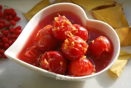 stir-fried red fruits with osmanthus flowers