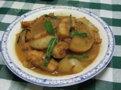 Roasted radish with jade sole