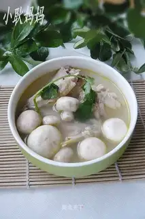 Mushroom chicken soup