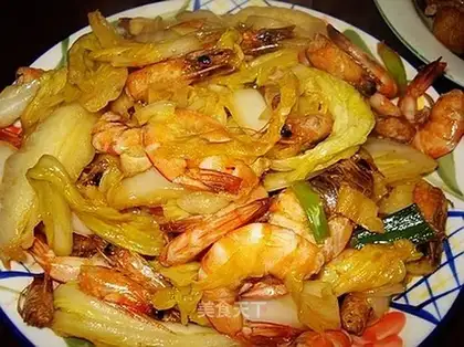 Stewed shrimp with Chinese cabbage