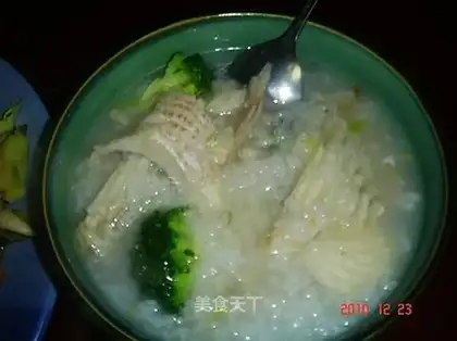 Fish bone porridge