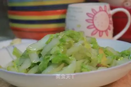 stir-fried Shandong cabbage with ginger