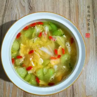 Smelt and egg soup