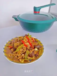 Red pork and eggplant