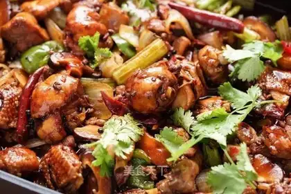 A chicken chicken chicken with mushrooms