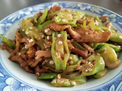 Autumn fried meat
