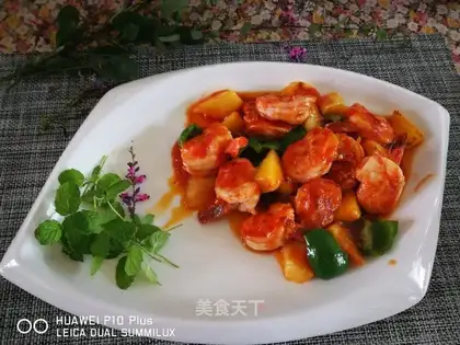 Pineapple shrimp balls