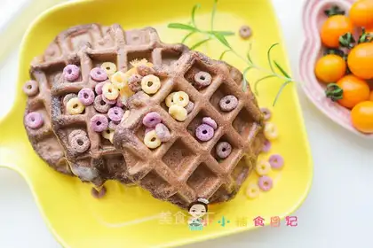 Chocolate banana waffles