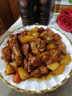 Carrot potatoes for chicken legs