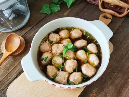 Handmade shrimp balls