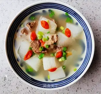Cow radish soup