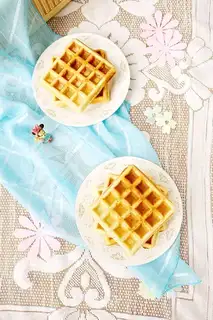 Sesame peanut butter waffles