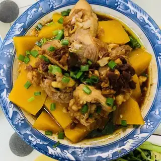 Chicken steamed pumpkin