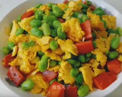 Egg ham and rice