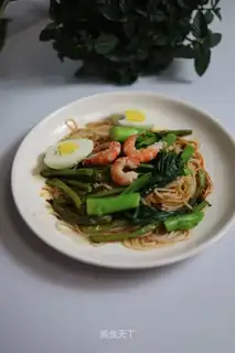 Cream shrimp egg noodles