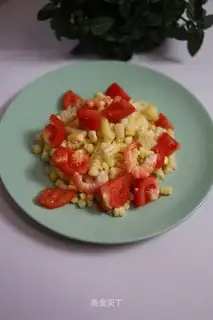 Corn tomato shrimp salad
