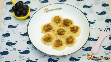Potato beef tower