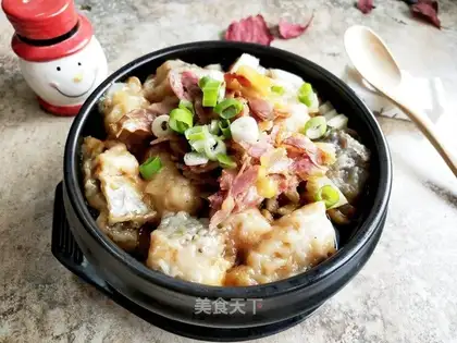 Ham steamed fish