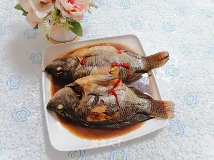 A red-burned tilapia
