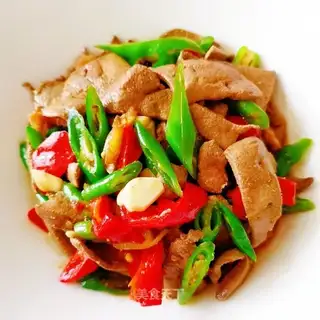Twin peppers, pork liver