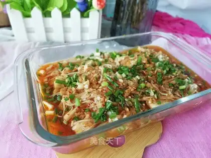 Garlic evaporates gill mushrooms
