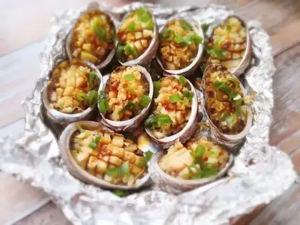Baking abalone