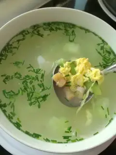 Dry melon egg soup
