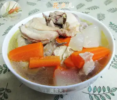 Carrot chicken soup
