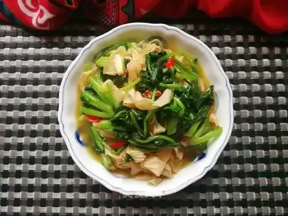 Spinach tofu