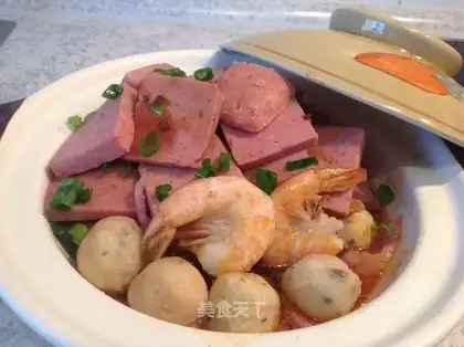 The radish seafood