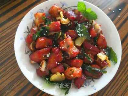 Mint fried ribs