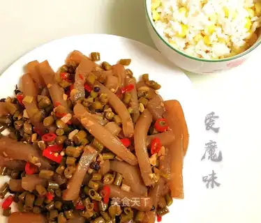 Potato with soybeans