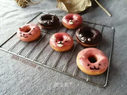 Funny cartoon donuts
