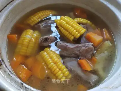 Corn steak soup