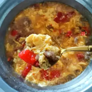 Meat and egg soup
