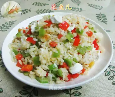 Twin pepper duck egg fried rice