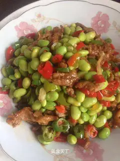 Soybeans fried meat